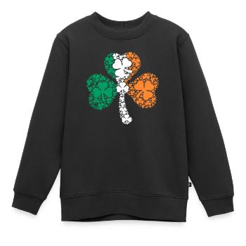 Jour de Shamrock St. Patrick - Sweat Premium enfant bio - noir - Devant - AI Model Kid Female (0cm)