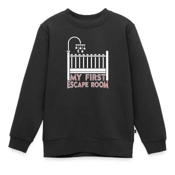 Ma première salle d'évasion - Sweat Premium enfant bio - noir - Devant - AI Model Kid Female (0cm)