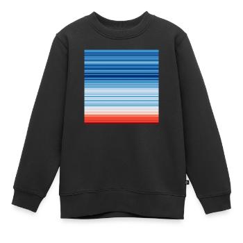 Warming Stripes | Scientists for Future - Sweat Premium enfant bio - noir - Devant - AI Model Kid Female (0cm)
