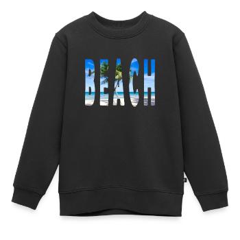 STRAND - Kinder Premium Organic Sweatshirt - Schwarz - Vorne - AI Model Kid Female (0cm)