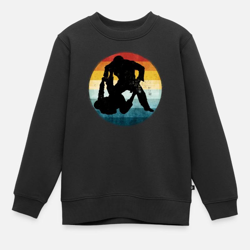 Jiu-Jitsu brésilien rétro - Sweat Premium enfant bio - noir