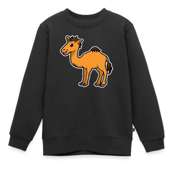 Kamel - Kinder Premium Organic Sweatshirt - Schwarz - Vorne - AI Model Kid Female (0cm)
