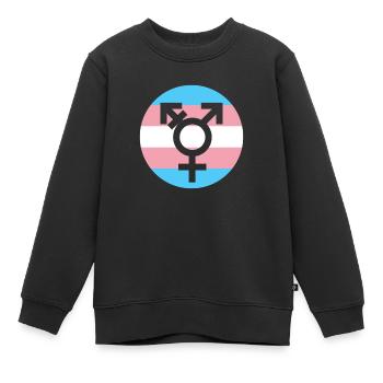 Transgender LGBTQ Pride Month Gay Lesbian - Sweat Premium enfant bio - noir - Devant - AI Model Kid Female (0cm)