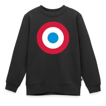 Dreifarbige Kokarde Frankreich - Kinder Premium Organic Sweatshirt - Schwarz - Vorne - AI Model Kid Female (0cm)