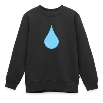 Icône de gouttes de pluie gouttes de pluie - Sweat Premium enfant bio - noir - Devant - AI Model Kid Female (0cm)