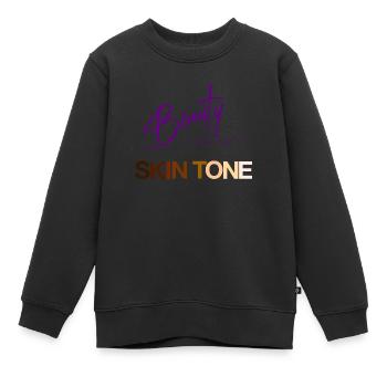 Beauty has no Skin tone - Kinder Premium Organic Sweatshirt - Schwarz - Vorne - AI Model Kid Female (0cm)