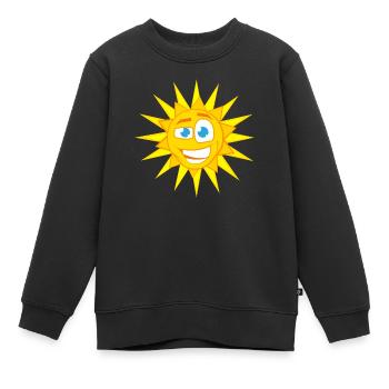 Soleil rayons de soleil d'été - Sweat Premium enfant bio - noir - Devant - AI Model Kid Female (0cm)