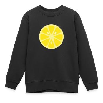 Zitrone - Kinder Premium Organic Sweatshirt - Schwarz - Vorne - AI Model Kid Female (0cm)