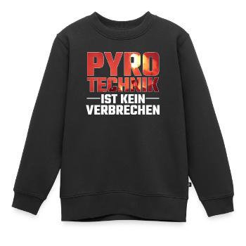 Pyrotechnik ist kein Verbrechen - Kinder Premium Organic Sweatshirt - Schwarz - Vorne - AI Model Kid Female (0cm)