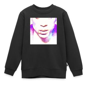 Mundschutz für P-rince Fans | Purple Hero Maske - Kinder Premium Organic Sweatshirt - Schwarz - Vorne - AI Model Kid Female (0cm)