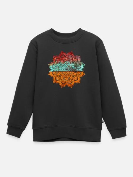 Mandala - Sweat Premium enfant bio - noir