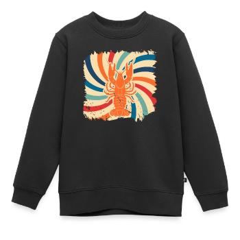 Homard - Sweat Premium enfant bio - noir - Devant - AI Model Kid Female (0cm)