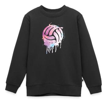 Jouer au volleyball | Cadeau de sport d'équipe de volleyball - Sweat Premium enfant bio - noir - Devant - AI Model Kid Female (0cm)
