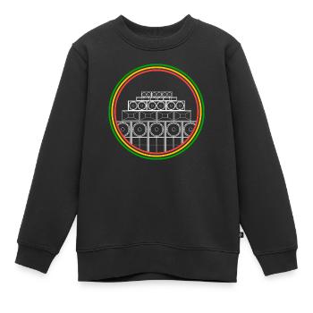 Sound System Jamaïque - Sweat Premium enfant bio - noir - Devant - AI Model Kid Female (0cm)
