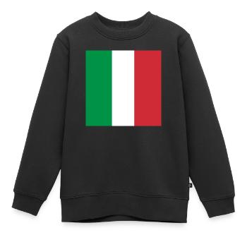 italien fahne - Kinder Premium Organic Sweatshirt - Schwarz - Vorne - AI Model Kid Female (0cm)
