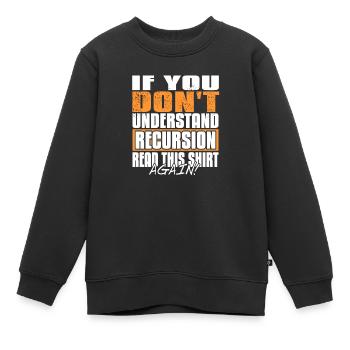 Programmeur - Sweat Premium enfant bio - noir - Devant - AI Model Kid Female (0cm)