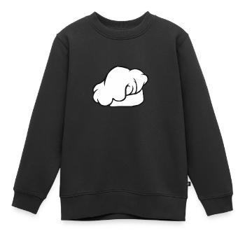 Chapeau de chef chef étoilé cuisinier amateur - Sweat Premium enfant bio - noir - Devant - AI Model Kid Female (0cm)