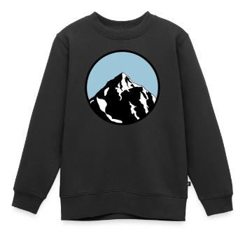 mountain - Kids Premium Organic Sweatshirt - black - Front - AI Model Kid Female (0cm)