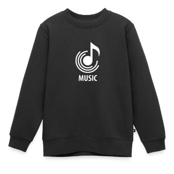 note de musique - Sweat Premium enfant bio - noir - Devant - AI Model Kid Female (0cm)