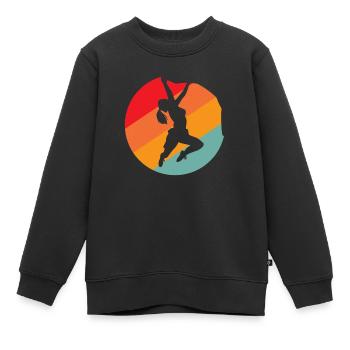 Fels klettern Frau - Kinder Premium Organic Sweatshirt - Schwarz - Vorne - AI Model Kid Female (0cm)