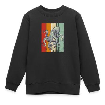 Animal marin - Sweat Premium enfant bio - noir - Devant - AI Model Kid Female (0cm)