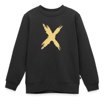 Kreuz - Kinder Premium Organic Sweatshirt - Schwarz - Vorne - AI Model Kid Female (0cm)