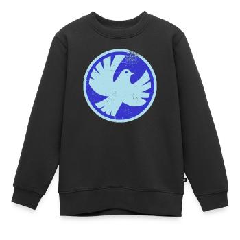 Friedenstaube - Kinder Premium Organic Sweatshirt - Schwarz - Vorne - AI Model Kid Female (0cm)