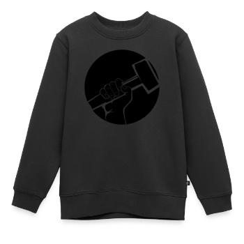 Coup de marteau - Sweat Premium enfant bio - noir - Devant - AI Model Kid Female (0cm)