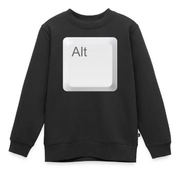 Taste alt Tastatur 11 o - Kinder Premium Organic Sweatshirt - Schwarz - Vorne - AI Model Kid Female (0cm)