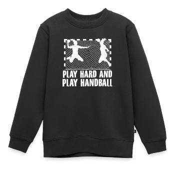 Paroles de joueurs de handball | Sport d'équipe de handball - Sweat Premium enfant bio - noir - Devant - AI Model Kid Female (0cm)