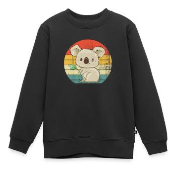 Koala-Zeichnung - Kinder Premium Organic Sweatshirt - Schwarz - Vorne - AI Model Kid Female (0cm)