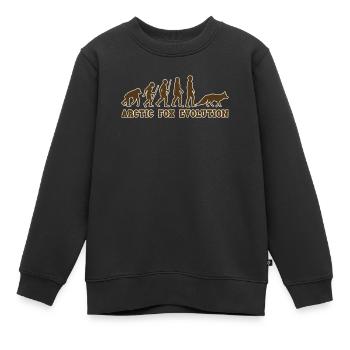 Évolution du renard arctique - Sweat Premium enfant bio - noir - Devant - AI Model Kid Female (0cm)
