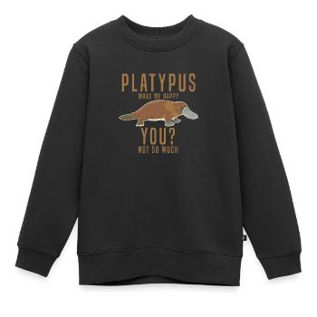 Schnabeltier - Kinder Premium Organic Sweatshirt - Schwarz - Vorne - AI Model Kid Female (0cm)