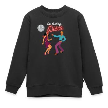 Sentez-moi disco - Sweat Premium enfant bio - noir - Devant - AI Model Kid Female (0cm)