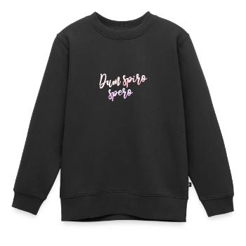Latein Zitat - Kinder Premium Organic Sweatshirt - Schwarz - Vorne - AI Model Kid Female (0cm)