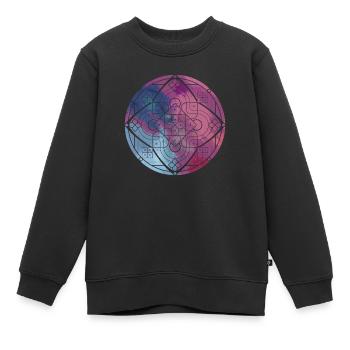 Mandala - Kinder Premium Organic Sweatshirt - Schwarz - Vorne - AI Model Kid Female (0cm)