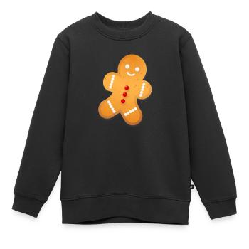 Lebkuchen Weihnachten - Kinder Premium Organic Sweatshirt - Schwarz - Vorne - AI Model Kid Female (0cm)