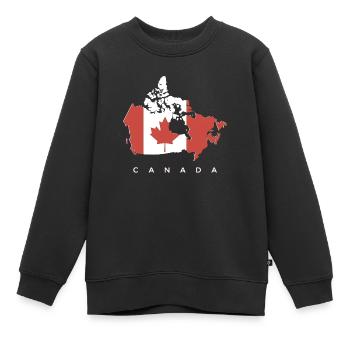 Canada - Sweat Premium enfant bio - noir - Devant - AI Model Kid Female (0cm)