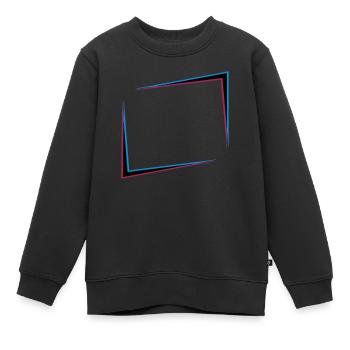 3D Effekt Rahmen - Kinder Premium Organic Sweatshirt - Schwarz - Vorne - AI Model Kid Female (0cm)