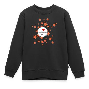 I Love Adventure Lab - Géocaching - Sweat Premium enfant bio - noir - Devant - AI Model Kid Female (0cm)