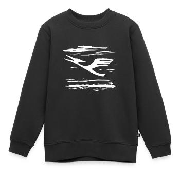 Moderner Flugdinosaurier - Kinder Premium Organic Sweatshirt - Schwarz - Vorne - AI Model Kid Female (0cm)