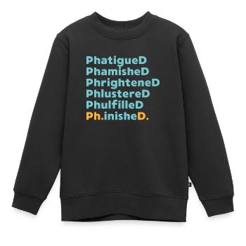Diplôme de doctorat disant cadeau universitaire - Sweat Premium enfant bio - noir - Devant - AI Model Kid Female (0cm)