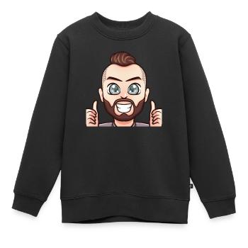 Krekeltheone gg félicitations Thumbs up - Sweat Premium enfant bio - noir - Devant - AI Model Kid Female (0cm)