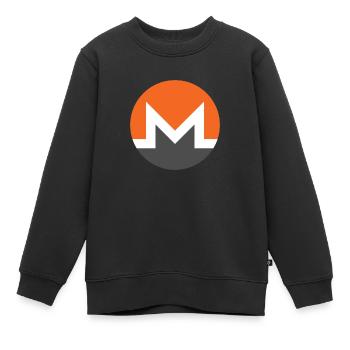 Monero - Private Cryptocurrency - Kinder Premium Organic Sweatshirt - Schwarz - Vorne - AI Model Kid Female (0cm)