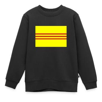 Drapeau national sud-vietnamien précédent - Sweat Premium enfant bio - noir - Devant - AI Model Kid Female (0cm)