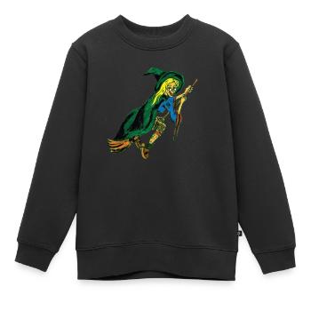 Brockenhexe - Kinder Premium Organic Sweatshirt - Schwarz - Vorne - AI Model Kid Female (0cm)