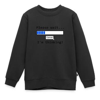 Witziger Spruch - Kinder Premium Organic Sweatshirt - Schwarz - Vorne - AI Model Kid Female (0cm)