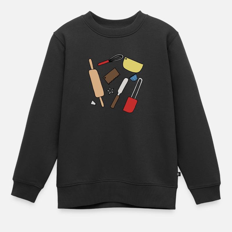 Confiseur Baker Bake Cake Cafe Confectioner - Sweat Premium enfant bio - noir