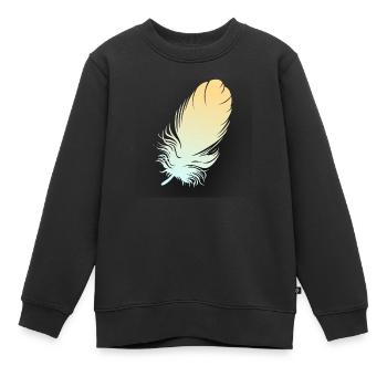 Feder - Kinder Premium Organic Sweatshirt - Schwarz - Vorne - AI Model Kid Female (0cm)