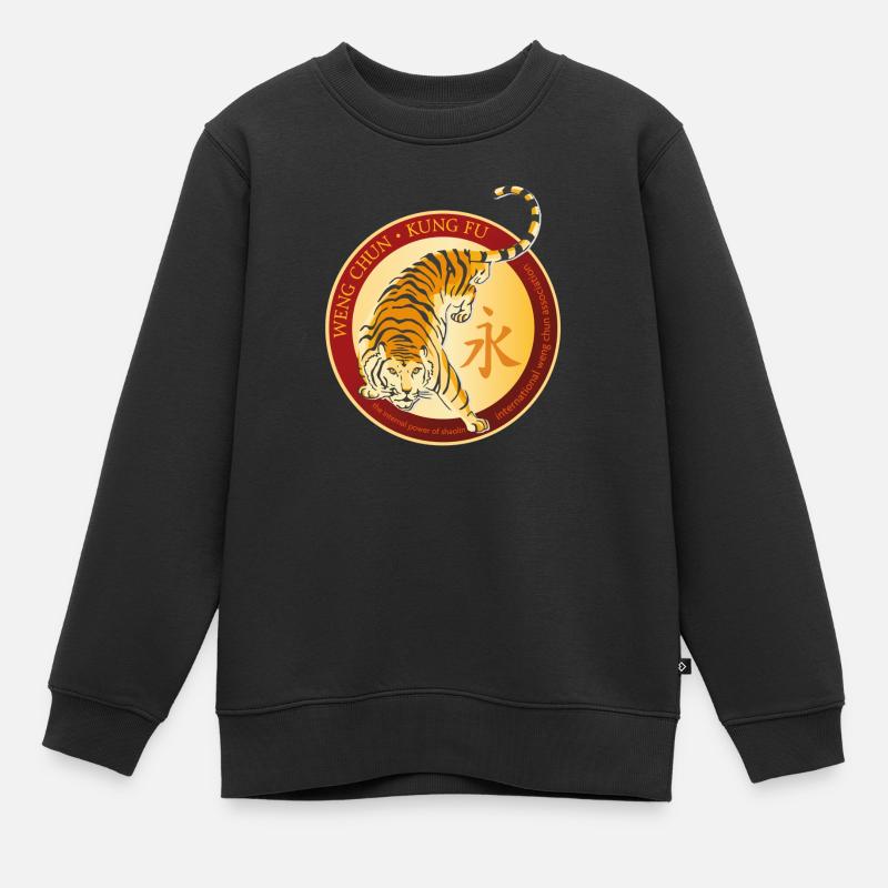 Logo WengChunMH 2 - Sweat Premium enfant bio - noir